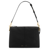 Oroton Emma Medium Day Bag in Black and Pebble Leather for Women