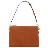 Oroton Emma Medium Day Bag in Cognac and Pebble Leather for Women