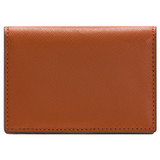 Back product shot of the Oroton Harriet 4 Credit Card Fold Wallet in Cognac and Saffiano Leather for Women