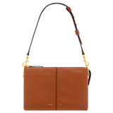 Front product shot of the Oroton Emma Small Day Bag in Cognac and Pebble Leather for Women