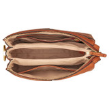 Oroton Emma Small Day Bag in Cognac and Pebble Leather for Women