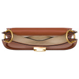 Internal product shot of the Oroton Colt Small Baguette in Brandy and Smooth leather for Women