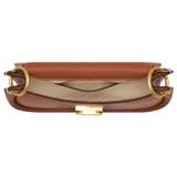 Internal product shot of the Oroton Colt Small Baguette in Brandy and Smooth leather for 