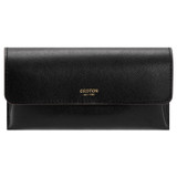 Front product shot of the Oroton Harriet Sunglasses Case in Black and Saffiano Leather for Women
