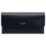 Front product shot of the Oroton Harriet Sunglasses Case in Indigo and Saffiano Leather for Women
