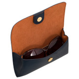 Internal product shot of the Oroton Harriet Sunglasses Case in Indigo and Saffiano Leather for Women