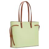 Back product shot of the Oroton Harriet Medium Tote in Pear and Saffiano Leather With Smooth Leather Trim for Women