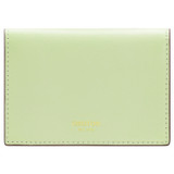 Front product shot of the Oroton Harriet 4 Credit Card Fold Wallet in Pear and Saffiano Leather for Women