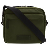 Front product shot of the Oroton Ethan Zip Crossbody in Hunter and Recycled Nylon and Recycled Leather Trim for Men
