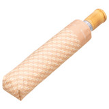 Front product shot of the Oroton Bamboo Small Umbrella in Creamed Honey and Printed Polyester for Women