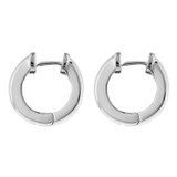 Oroton Drew Mini Hoops in Silver and Brass Base Metal With Rhodium Plating for Women