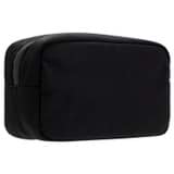 Back product shot of the Oroton Ethan Toiletry Bag in Black and Recycled Nylon and Recycled Leather Trim for Men