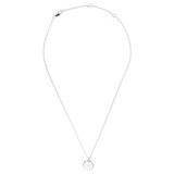 Oroton Fawne Circle Necklace in Silver/Clear and Brass Base With Sterling Silver plating/Cubic Zirconia for Women