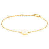 Oroton Fawne Circle Bracelet in Gold/Clear and Brass Base With 18CT Gold Plating /Cubic Zirconia for Women