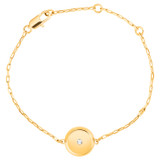 Oroton Fawne Circle Bracelet in Gold/Clear and Brass Base With 18CT Gold Plating /Cubic Zirconia for Women