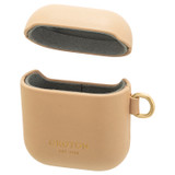 Front product shot of the Oroton Imogen Airpod Wristlet in Creamed Honey and Smooth  Leather for Women