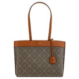Front product shot of the Oroton Harvey Signature Medium Tote in Black/Cognac and Smooth leather for Women