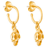 Oroton Aster Hoops in Worn Gold and Brass Base With 18CT Gold Plating for Women