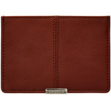 Front product shot of the Oroton Austere Credit Card Sleeve in Chocolate and Calf Leather for Men