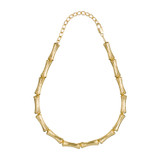 Front product shot of the Oroton Bamboo Choker in Gold and Brass Base With 18CT Gold Plating for Women