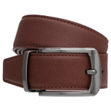 Oroton Bradford Reversible Belt in Chocolate/Cognac and Saffiano Leather for Men