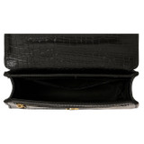Oroton Forte Micro Clutch in Black and Croc Emboss Leather for Women