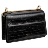 Detail product shot of the Oroton Forte Micro Clutch in Black and Croc Emboss Leather for Women