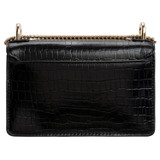 Back product shot of the Oroton Forte Micro Clutch in Black and Croc Emboss Leather for Women