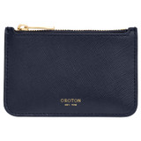 Front product shot of the Oroton Harriet Credit Card Holder Pouch in Indigo and Saffiano Leather for Women