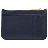 Back product shot of the Oroton Harriet Credit Card Holder Pouch in Indigo and Saffiano Leather for Women