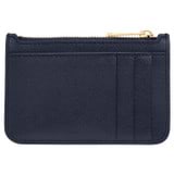 Back product shot of the Oroton Harriet Credit Card Holder Pouch in Indigo and Saffiano Leather for Women