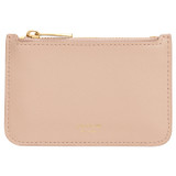 Front product shot of the Oroton Harriet Credit Card Holder Pouch in Praline and Saffiano Leather for Women