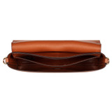 Internal product shot of the Oroton Harriet Crossbody in Cognac and Saffiano Leather With Smooth Leather Trim for Women