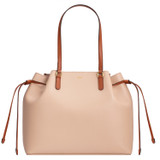 Oroton Harriet Medium Tote in Praline and Saffiano Leather With Smooth Leather Trim for Women
