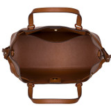 Internal product shot of the Oroton Harriet Mini Tote in Cognac and Saffiano Leather With Smooth Leather Trim for Women