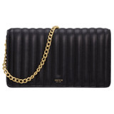 Front product shot of the Oroton Fay Medium Chain Crossbody in Black and Nappa Leather for Women