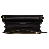 Internal product shot of the Oroton Fay Medium Chain Crossbody in Black and Nappa Leather for Women