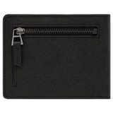 Oroton Hugo 12 Credit Card Zip Wallet in Black and Saffiano Leather for Men