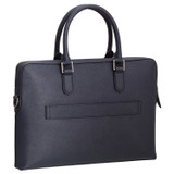 Oroton Hugo 13" Slim Laptop Bag in Ink and Saffiano Leather for Men