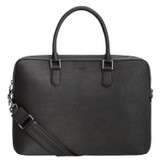Front product shot of the Oroton Hugo 15" Griptop in Black and Saffiano Leather for Men