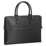 Back product shot of the Oroton Hugo 15" Griptop in Black and Saffiano Leather for Men