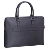 Back product shot of the Oroton Hugo 15" Griptop in Ink and Saffiano Leather for Men