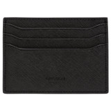 Front product shot of the Oroton Hugo 7 Credit Card Sleeve in Black and Saffiano Leather for Men