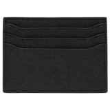 Oroton Hugo 7 Credit Card Sleeve in Black and Saffiano Leather for Men
