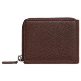 Oroton Harry Pebble 6 Credit Card Zip Wallet in Cedar and Pebble Leather for Men