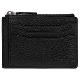 Front product shot of the Oroton Harry Pebble Money Clip Credit Card Sleeve in Black and Pebble Leather for Men