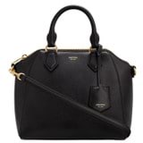 Front product shot of the Oroton Inez Mini Day Bag in Black and Saffiano Leather for Women