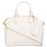 Front product shot of the Oroton Inez Mini Day Bag in Cream and Saffiano Leather for Women