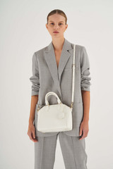Oroton Inez Mini Day Bag in Cream and Saffiano Leather for Women