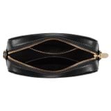 Internal product shot of the Oroton Inez Chain Crossbody in Black and Shiny Soft Saffiano for Women